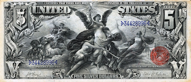 5 silver dollars 