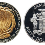 jamaica 50 dollar gold plated marley coin