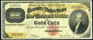 1882 gold certificate